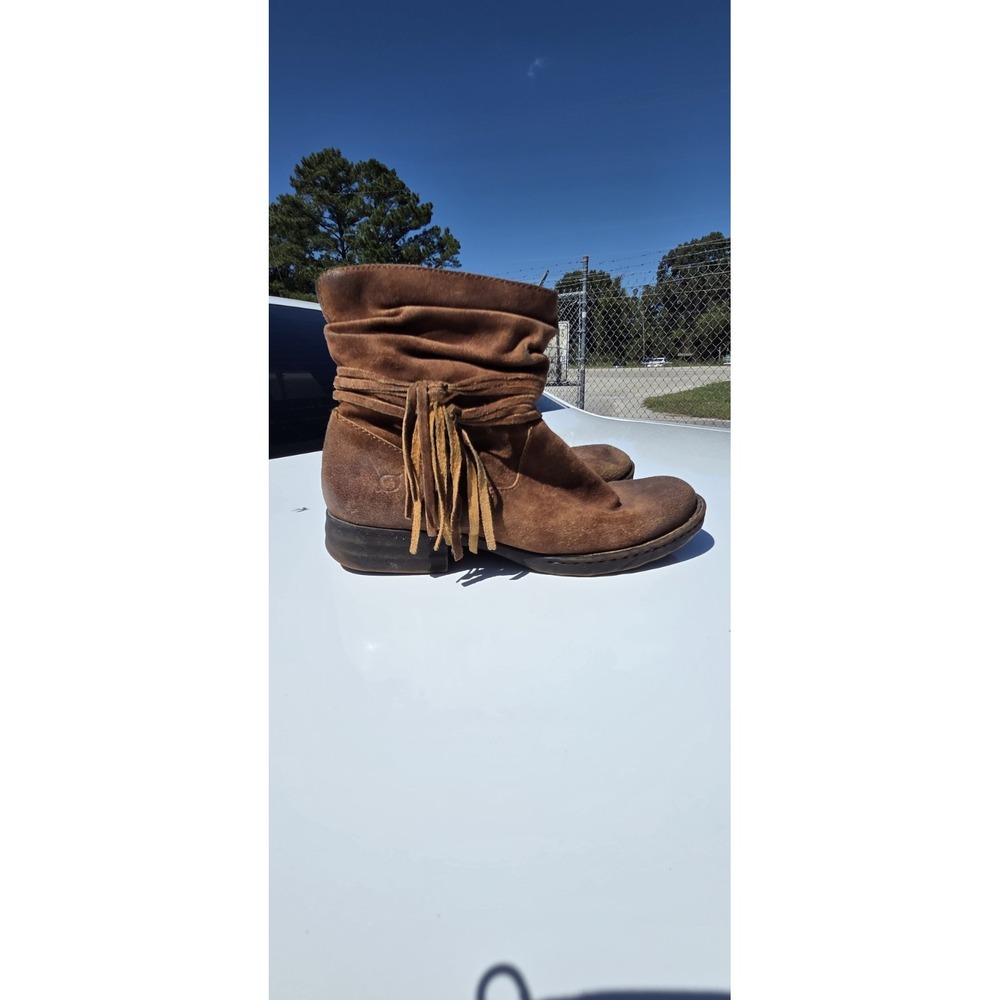Born 9.5 Cross Brown Suede Ankle Boots, Festival, Concert, Casual, Fall
